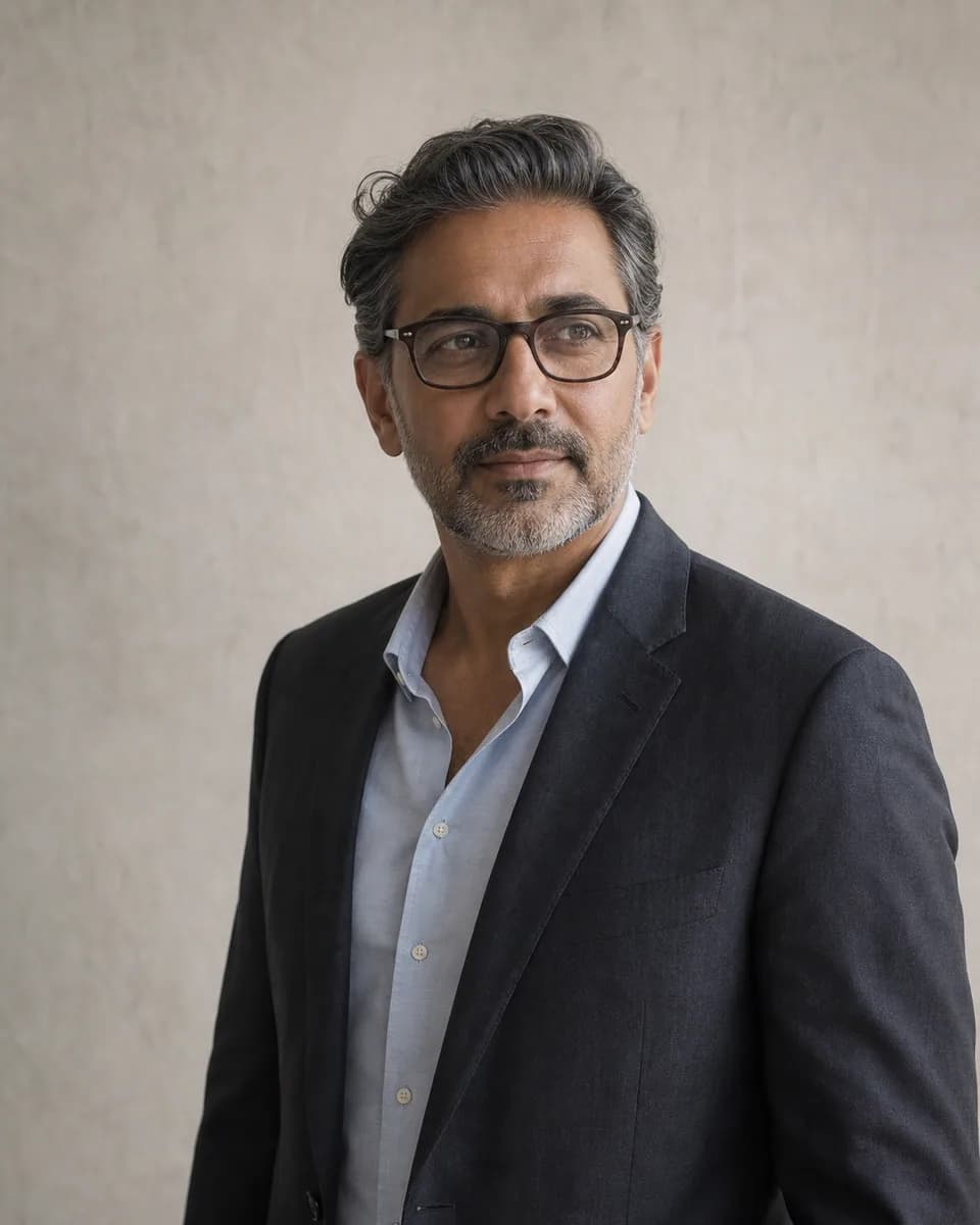 Portrait of Dev Malik, fictional Chief Investment Officer