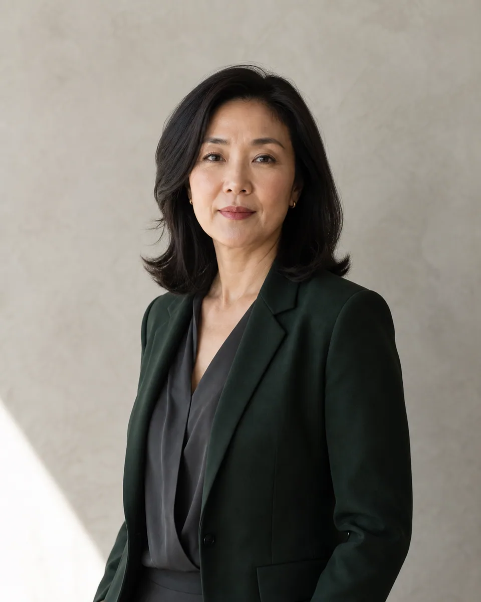 Portrait of Elena Park, fictional Head of Family Advisory